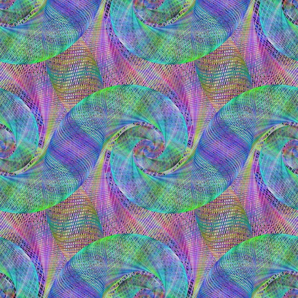 Multicolor wired abstrato espiral padrão fundo — Vetor de Stock