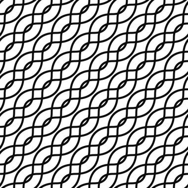 Dikişsiz tek renkli eğri desen