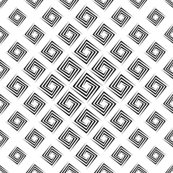 Monochrome seamless cornered polygon pattern — Stock Vector