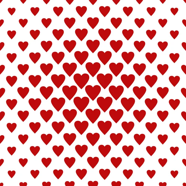 Bezszwowe czerwony serce tło wzór na Walentynki — Wektor stockowy