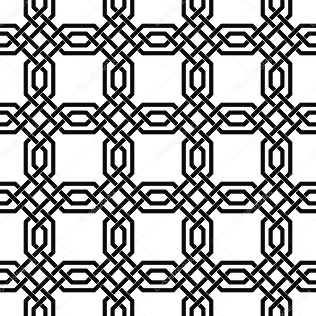 Seamless monochrome lattice pattern