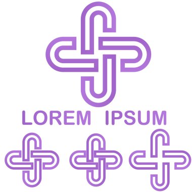 Mor döngüsü logo tasarım şablonu ayarla