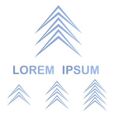 Hafif mavi ilerleme logo tasarım şablonu koymak