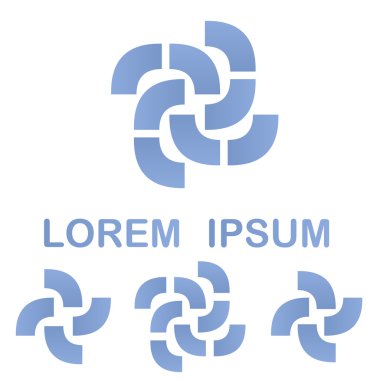 Hafif mavi iş logo tasarım şablonu koymak