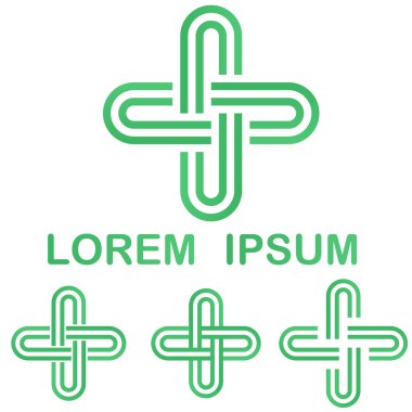 Yeşil döngüsü logo tasarım şablonu ayarla