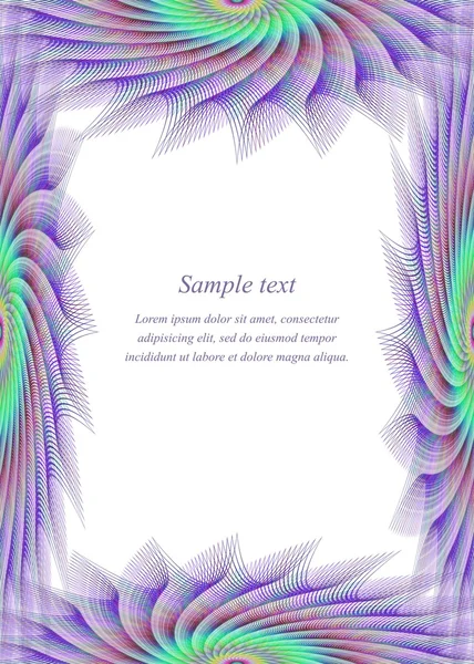 Modèle de conception de bordure de page colorée — Image vectorielle