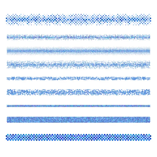 Web tasarım öğeleri - mavi sayfa ayırıcı satır kümesi — Stok Vektör