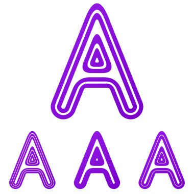 Mor çizgi bir logo tasarımı ayarla