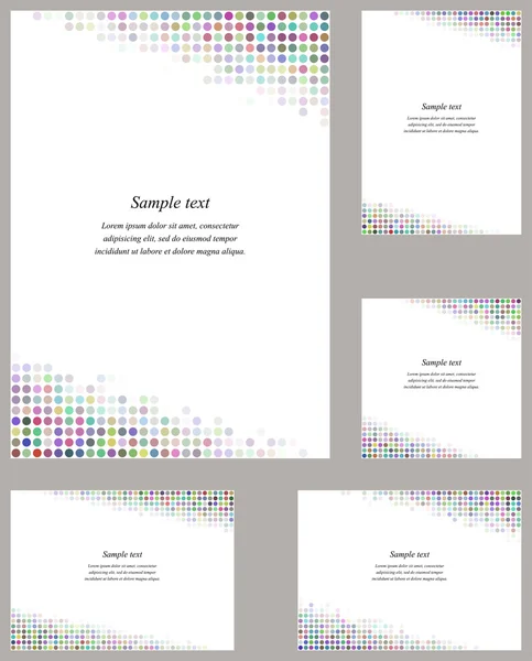 Set di modelli di design angolare pagina multicolore — Vettoriale Stock
