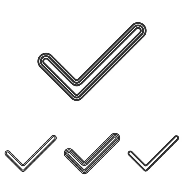 Line Check Logo Design Set — Stockvektor
