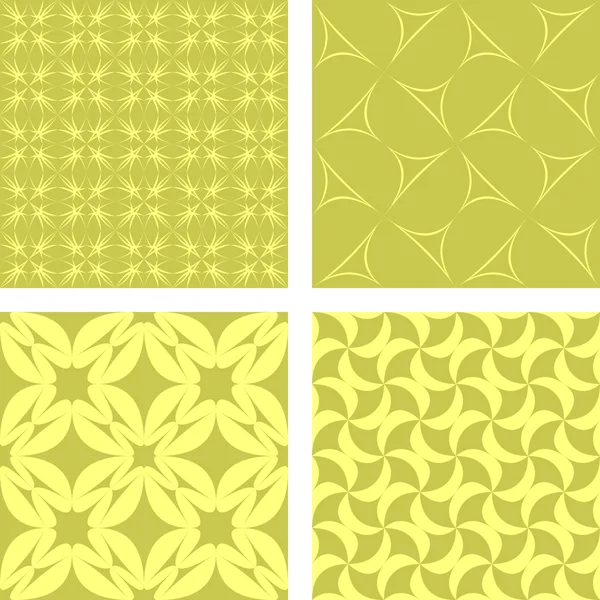 Ensemble de fond de motif sans couture jaune — Image vectorielle