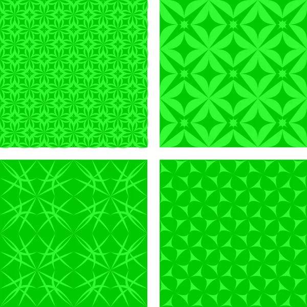 Green seamless pattern background set — Stock Vector