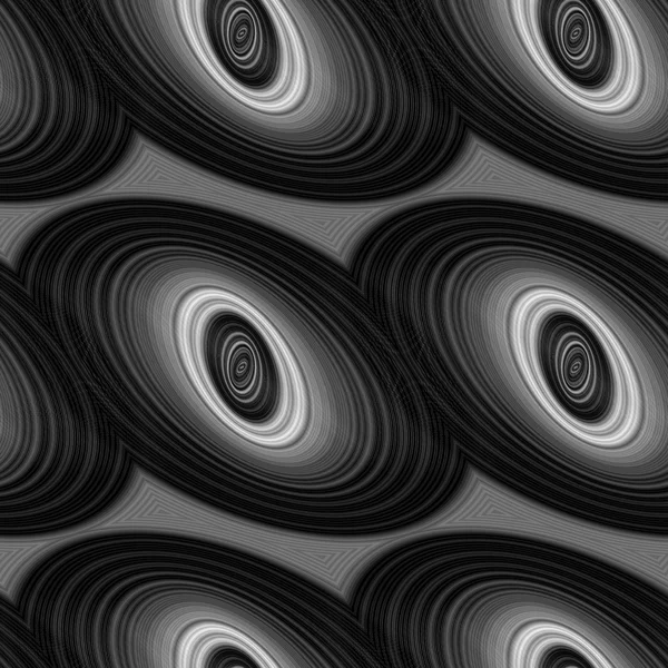 Naadloze zwart, grijs en wit ellips patroon — Stockvector