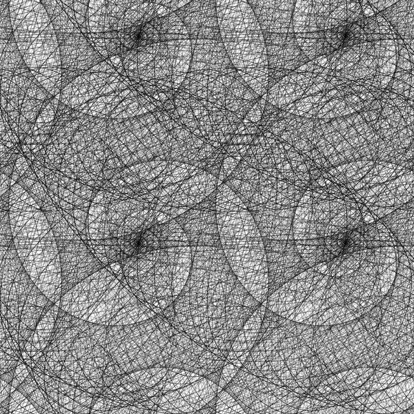 Patrón fractal de remolino sin costura monocromo — Vector de stock