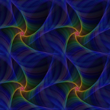 Koyu mavi yinelenen vektör fraktal peçe örnek