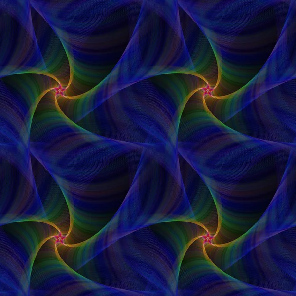 Modèle de voile fractal vecteur répétitif bleu foncé — Image vectorielle