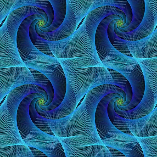 Fundo padrão fractal sem costura azul — Vetor de Stock