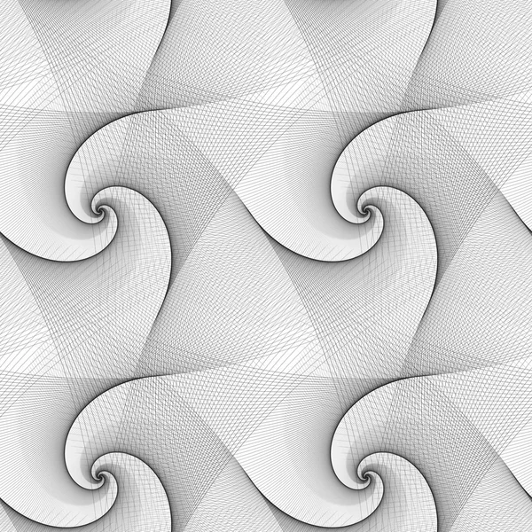 Fără sudură abstract alb negru spirală model — Vector de stoc