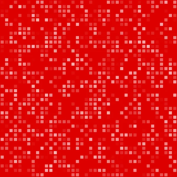 Vermelho quadrado pixel mosaico fundo — Vetor de Stock