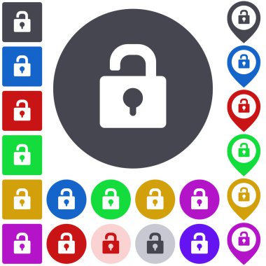 Renk kilidini Icon set