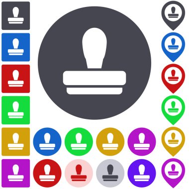 Renk damgası Icon set