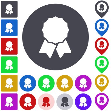 Renk tanıma Icon set