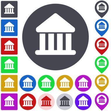 Renk banka Icon set