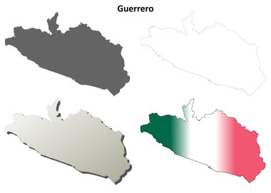 Guerrero boş anahat harita seti