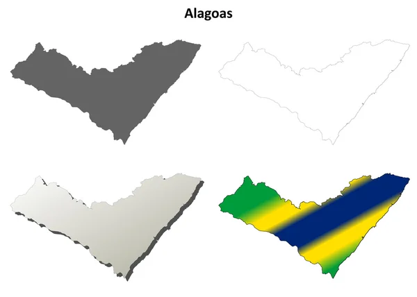 Σύνολο χάρτη κενό διάρθρωσης Alagoas — Διανυσματικό Αρχείο