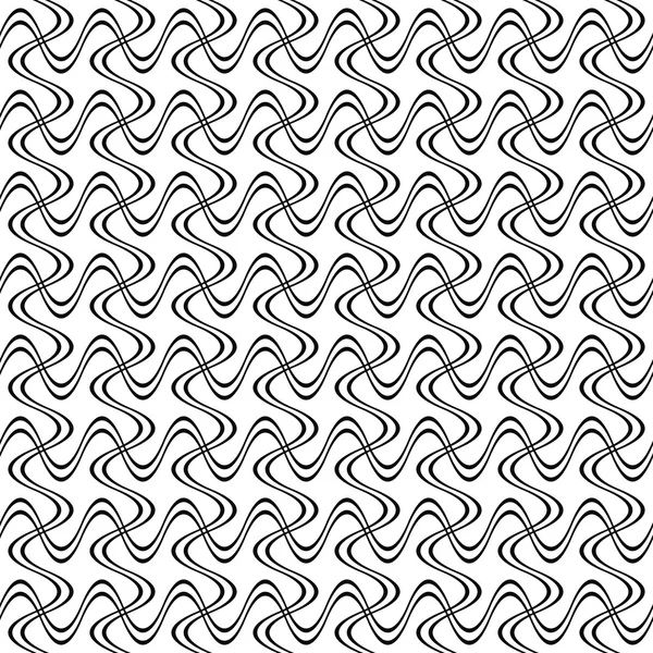 Repeating black and white swirl pattern — Stock Vector