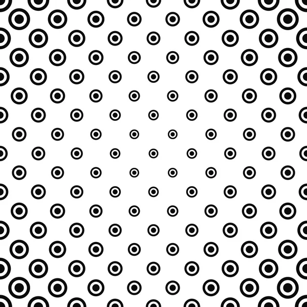 Czarne koło bezszwowe biały wzór — Wektor stockowy