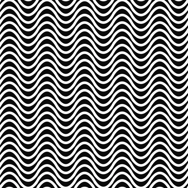 Repeating monochrome wave pattern — Stock Vector