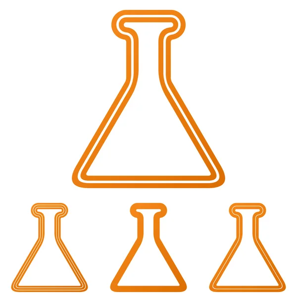 Orange Linie Alchemie Logo Design Set — Stockvektor