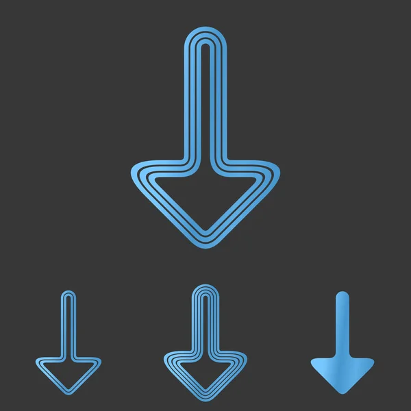 Kék vonalat le logo tervezés — Stock Vector