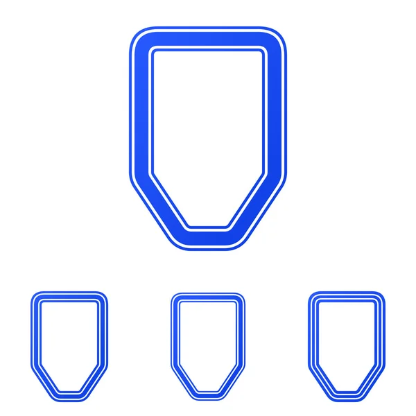 Blaue Linie Verteidigung Logo Design Set — Stockvektor