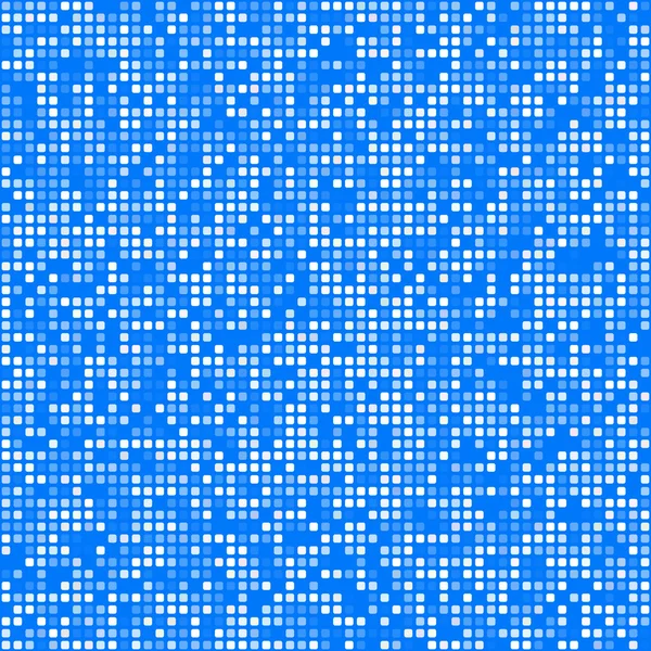Blauwe vierkante pixels mozaïek achtergrond — Stockvector
