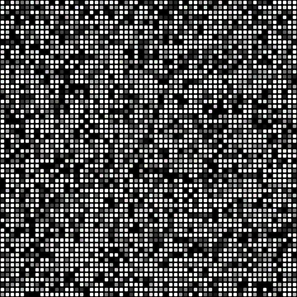 Schwarzer quadratischer Pixelmosaik Hintergrund — Stockvektor