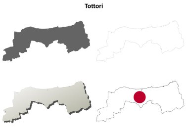 Tottori boş anahat harita seti