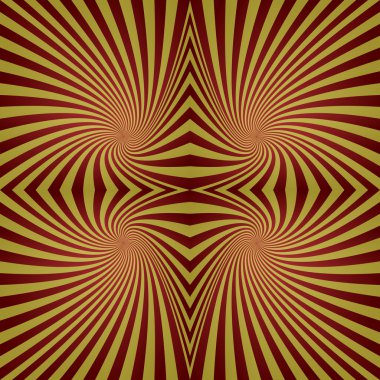 Kırmızı ve sarı Dikişsiz dönen ışınları desen