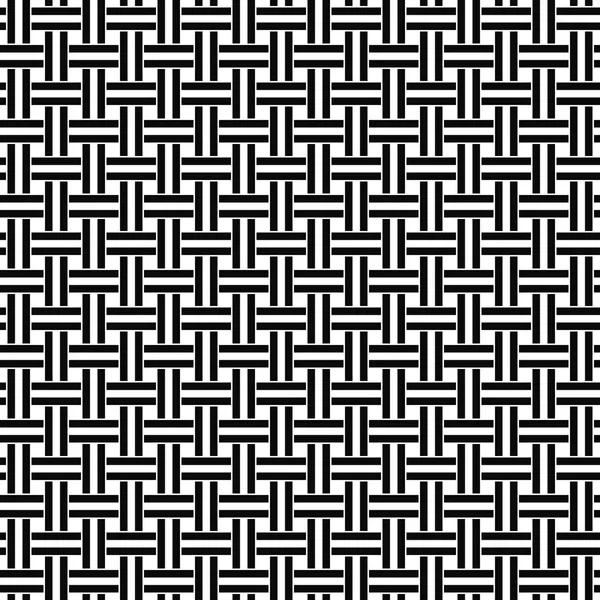 Seamless black white weave pattern — Stock Vector