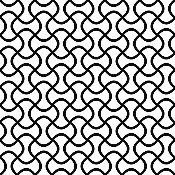 Repeating black and white curly pattern — Stock Vector