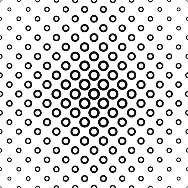 Herhalende zwart witte ring patroon — Stockvector