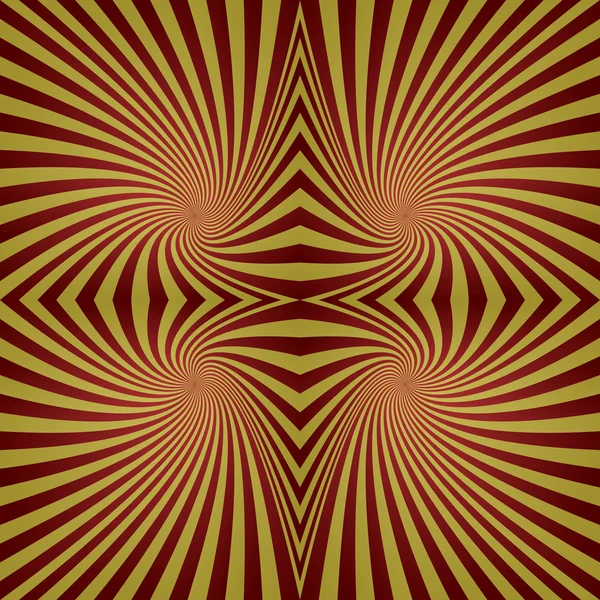 Red and yellow seamless swirling rays pattern — Stock Vector