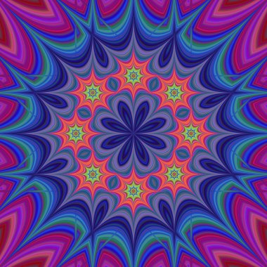 Soyut çiçek fraktal kaleydoskop arka plan