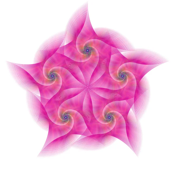 Pink abstract circular fractal shape design