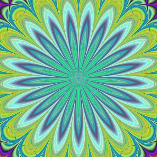Зеленый геометрический цветочный фрактальный фон — стоковый вектор