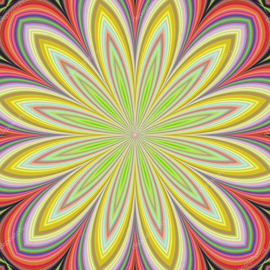 Sfondo di disegno di fiori colorati frattale — Vettoriale Stock