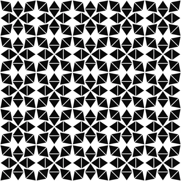 Varrat nélküli fekete-fehér háromszög mintás háttérrel — Stock Vector