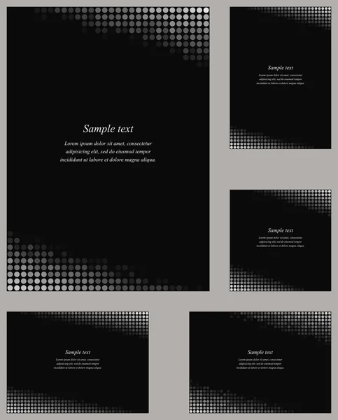 Ensemble de gabarits de design d'angle page noire — Image vectorielle