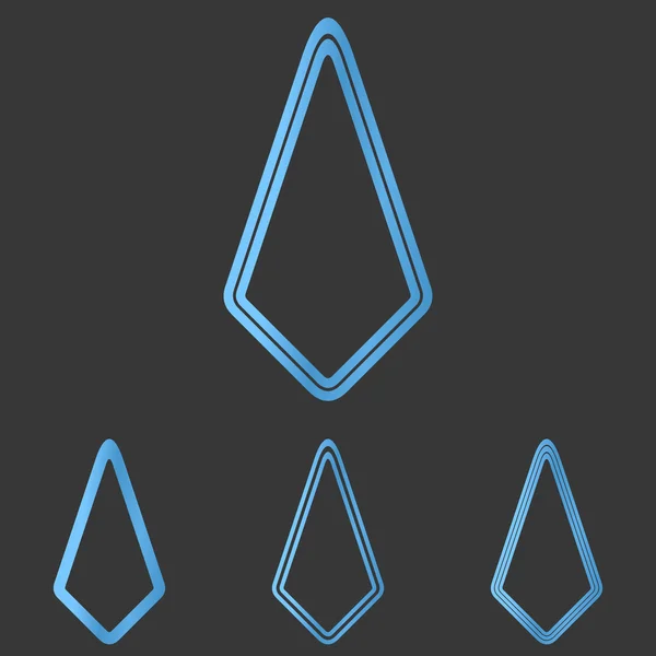 Blue Line Technologie Logo Design Set — Stockvektor